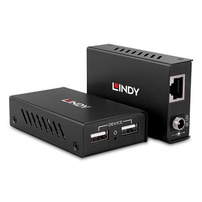 Lindy 43408 przedłużacz AV Nadajnik i odbiornik AV Czarny