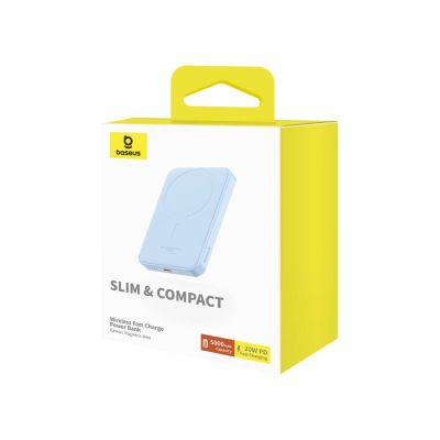 4. Mini powerbank Baseus 5000mAh 20W + kabel USB-C (20V/3A) - niebieski