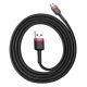 3. Kabel Baseus Cafule Cable CAMKLF-B91 USB-A / micro USB 2.4A 1 m - czarno-czerwony