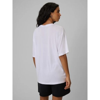 2. T-shirt loose gładki damski 4F 4FRSS26TTSHF4262-10S