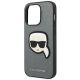 6. Etui Karl Lagerfeld Saffiano Karl's Head Patch na iPhone 14 Pro - srebrne