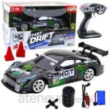 Samochód Wyścigowy Auto Do Driftu RC Czarno Zielone 30km/h 1:16