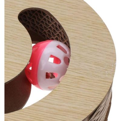 14. DRAPAK DLA KOTA ZABAWKA INTERAKTYWNA TEKTURA DREWNO PIŁECZKI 2 SZT. 36X25X5CM