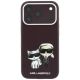 3. Etui Karl Lagerfeld Smooth Karl & Choupette Bodies Sketch MagSafe do iPhone 18 Pro / 17 Pro - burgundowe