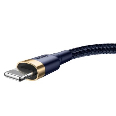 4. Kabel Baseus Cafule USB-A / Lightning 1.5A QC 3.0 2 m - niebiesko-złoty