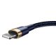 4. Kabel Baseus Cafule USB-A / Lightning 1.5A QC 3.0 2 m - niebiesko-złoty