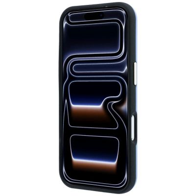 5. Etui Guess Smooth & Big Strass Logo na iPhone 18 Pro / 17 Pro - niebieskie