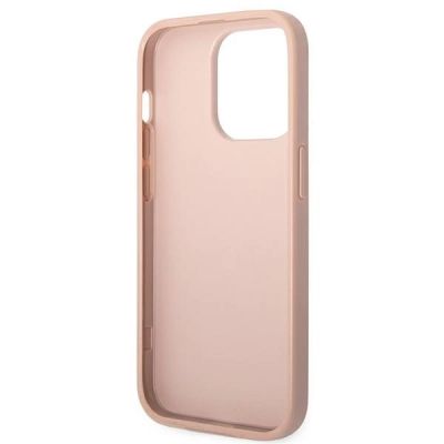 7. Etui Guess Saffiano Strap na iPhone 14 Pro Max - różowe