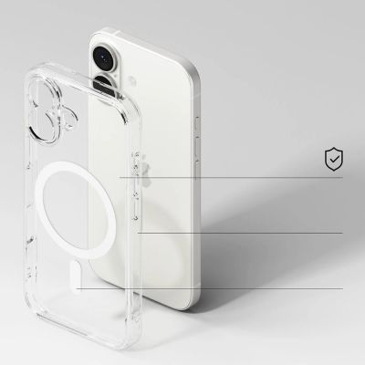 4. Etui Ringke Fusion Magnetic MagSafe na iPhone 17 - przezroczyste