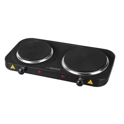 43. ESPERANZA KUCHENKA ELEKTRYCZNA YELLOWSTONE 1500W + 1000W CZARNA EKH014K