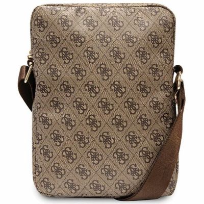 3. Torba Guess 4G Stripes na tablet 10" - brązowa