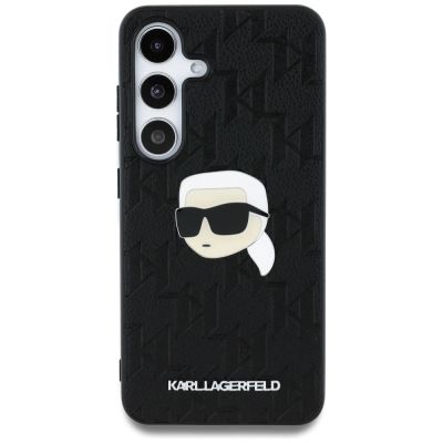 3. Etui Karl Lagerfeld Leather Monogram Pin Logo Karl Head Samsung Galaxy S25 czarny