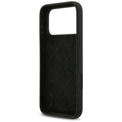 7. Etui Guess Silicone Big 4G Script na iPhone 17 Pro Max - czarne