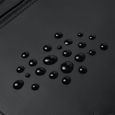 Rivacase Eden plecak Plecak rolowany Czarny Poliester, Skóra woskowana (Pull Up)