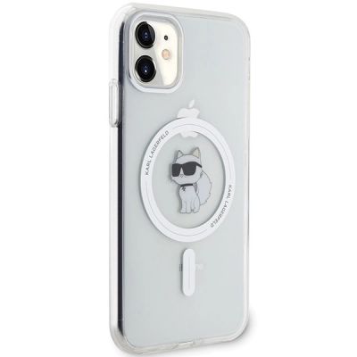 4. Etui Karl Lagerfeld IML Choupette MagSafe na iPhone 11 / Xr - przezroczyste
