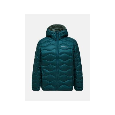 Kurtka puchowa męska PEAK PERFORMANCE M Helium Down Hood Jacket kolor zielony