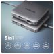 2. Axagon N HMC-5HL USB 5Gbps hub 2x USB-A HDMI 4k/60Hz RJ-45 GLAN PD 100W kabel USB-C Przewodowa USB 3.2 Gen 1 (3.1 Gen 1) Type-C Srebrny