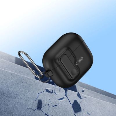 7. Etui Tech-Protect Slim Hook na AirPods 4 - czarne