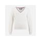 7. Sweter damski ROSSIGNOL W Knitted V Neck biały