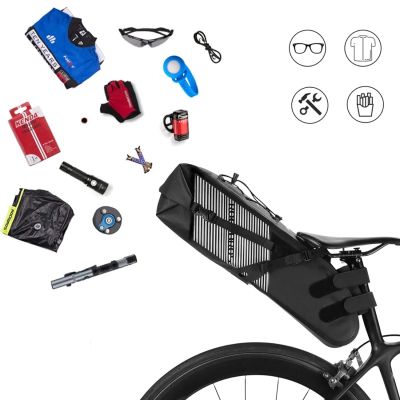 6. Torba rowerowa Rockbros AS-013 podsiodłowa 10L - czarny