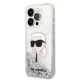 2. Etui Karl Lagerfeld Glitter Karl's Head na iPhone 14 Pro Max - srebrne