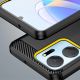 6. Carbon Case etui do Honor Play 40 Plus / Honor X7a elastyczny silikonowy karbonowy pokrowiec czarne
