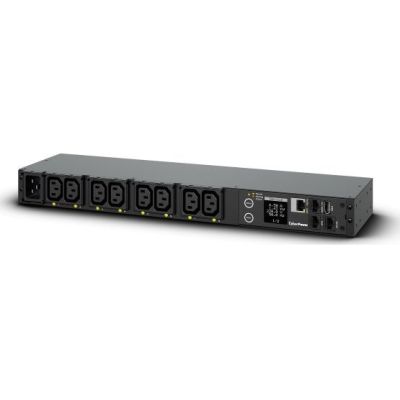 2. CyberPower PDU41005 rozdzielacz zasilania PDU 8 x gniazdo sieciowe 1U Czarny
