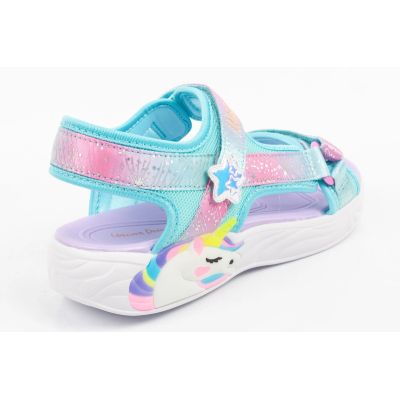 4. Skechers buty dziecięce sandałki Unicorn Dreams dla dziewczynki led