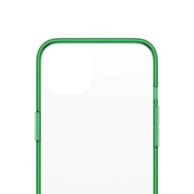 3. Etui PanzerGlass ClearCase antybakteryjne z certyfikatem Military Grade na iPhone 13 / 14 / 15 - przezroczysto-zielone