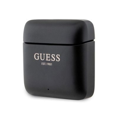 4. Słuchawki Bluetooth Guess Printed Logo TWS + stacja dokująca - czarne