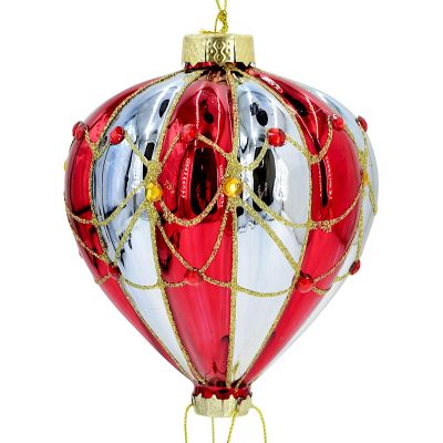 4. BOMBKA FORMÓWKA SZKLANA BALON MICA - CZERWONY NIEBIESKI