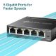 9. Switch TP-LINK TL-SG105E (5x 10/100/1000Mbps)