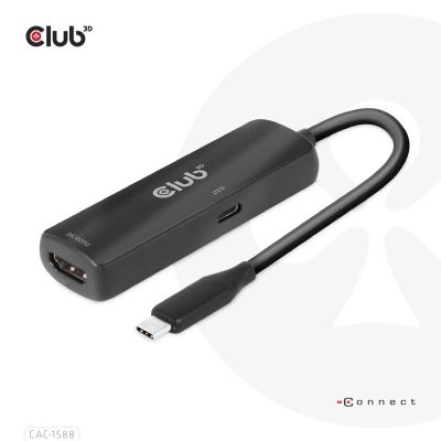 4. CLUB3D CAC-1588 adapter kablowy 0,17 m USB Type-C HDMI Czarny