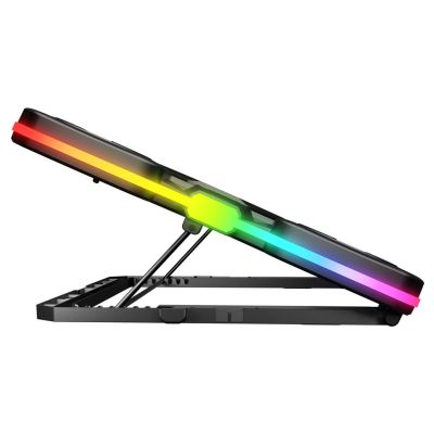 5. Podstawka chłodząca Rampage GLACIERS50 Gamingowa pod laptop 14–17”, 2600RPM, czarna