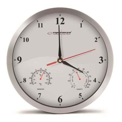 2. ESPERANZA ZEGAR ŚCIENNY WASHINGTON BIAŁY EHC008W