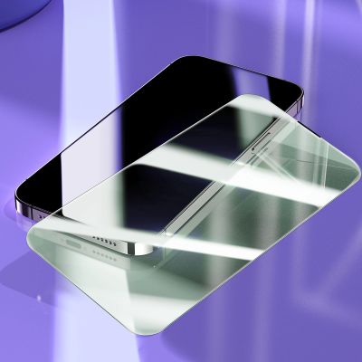 9. Baseus szkło hartowane do iPhone 14 Pro Max na cały ekran z filtrem Anti Blue Light i osłoną na głośnik 0.3mm + ramka montażowa