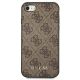 3. Etui Guess 4G Metal Gold Logo na iPhone SE 2022 / 2020 / 7 / 8 - brązowe