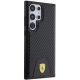 4. Etui Ferrari Carbon Stitched Bottom na Samsung Galaxy S24 Ultra - czarne