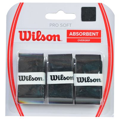 2. Owijka Wilson Pro Soft Absorbent Overgrip czarna /3szt/ /WRZ4040