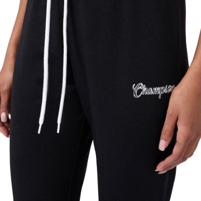 4. Spodnie damskie Champion Rib Cuff Pants czarne 118256 KK001