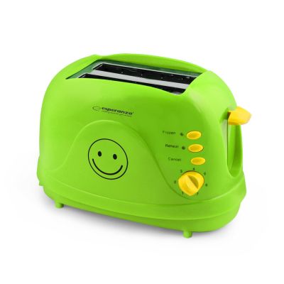 3. Toster Esperanza SMILEY EKT003 (750W; kolor zielony)