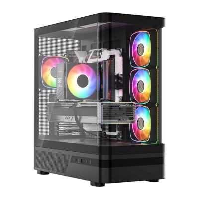 3. MODECOM OBUDOWA VOLCANO AQ 100 ARGB MIDI CZARNA