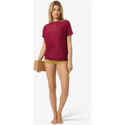 2. Koszulka damska SUPER.NATURAL W Cat Yoga Loose Tee czerwona