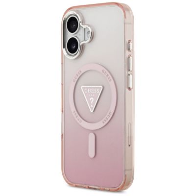 2. Etui Guess IML Gradient Triangle Logo MagSafe na iPhone 17 - różowe