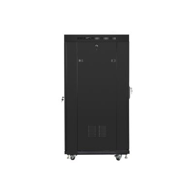 5. SZAFA INSTALACYJNA RACK STOJĄCA 19" 27U 800X1200 CZARNA DRZWI SZKLANE LCD LANBERG (FLAT PACK)