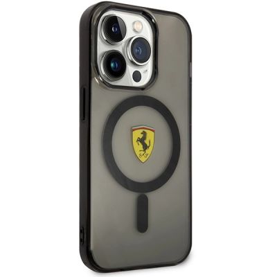 4. Etui Ferrari Translucent MagSafe na iPhone 14 Pro Max - czarne