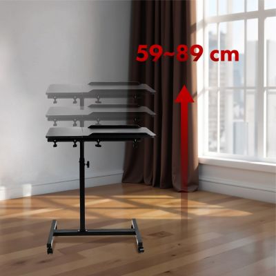 7. MACLEAN MOBILNE BIURKO/STAND NA LAPTOP, CZARNE, REGULACJA WYSOKOŚC 59-89CM, MAX. 30KG MC-121 B