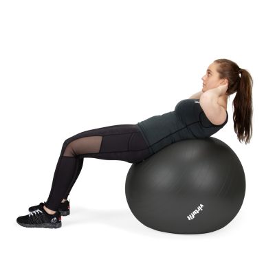 12. VIRTUFIT PIŁKA GIMNASTYCZNA ANTI-BURST PRO Z POMPKĄ SZARA 65 CM