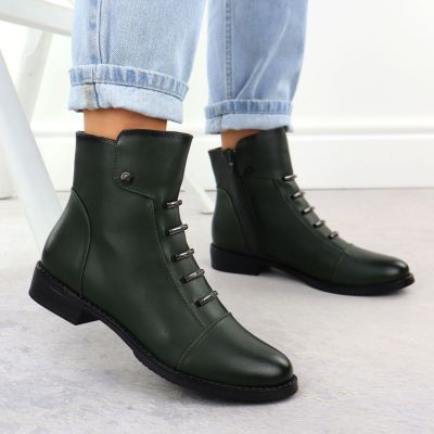 7. Botki damskie zielone Jezzi ASA62-16