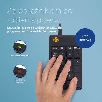 7. Klawiatura numeryczna R-Go Tools Numpad Break USB juodas